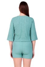 KlassyLife Women’s Ribbed Co-Ord Set | Casual 2-Piece Outfit (Top & Shorts) - Image 3