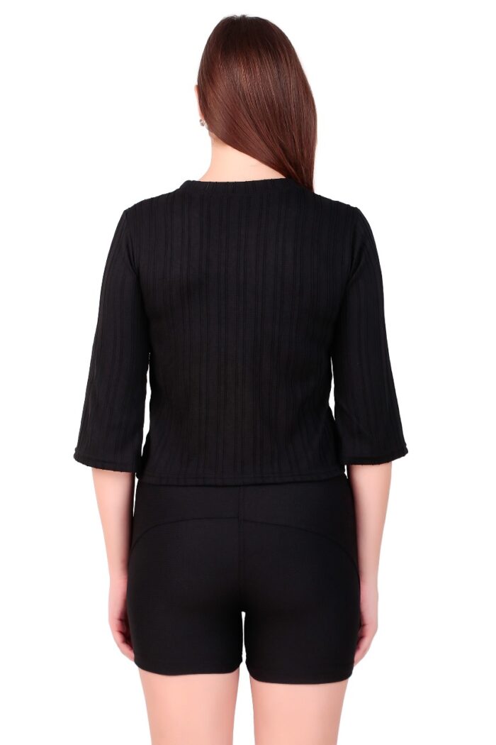 KlassyLife Women’s Ribbed Co-Ord Set | Casual 2-Piece Outfit (Top & Shorts) - Image 2