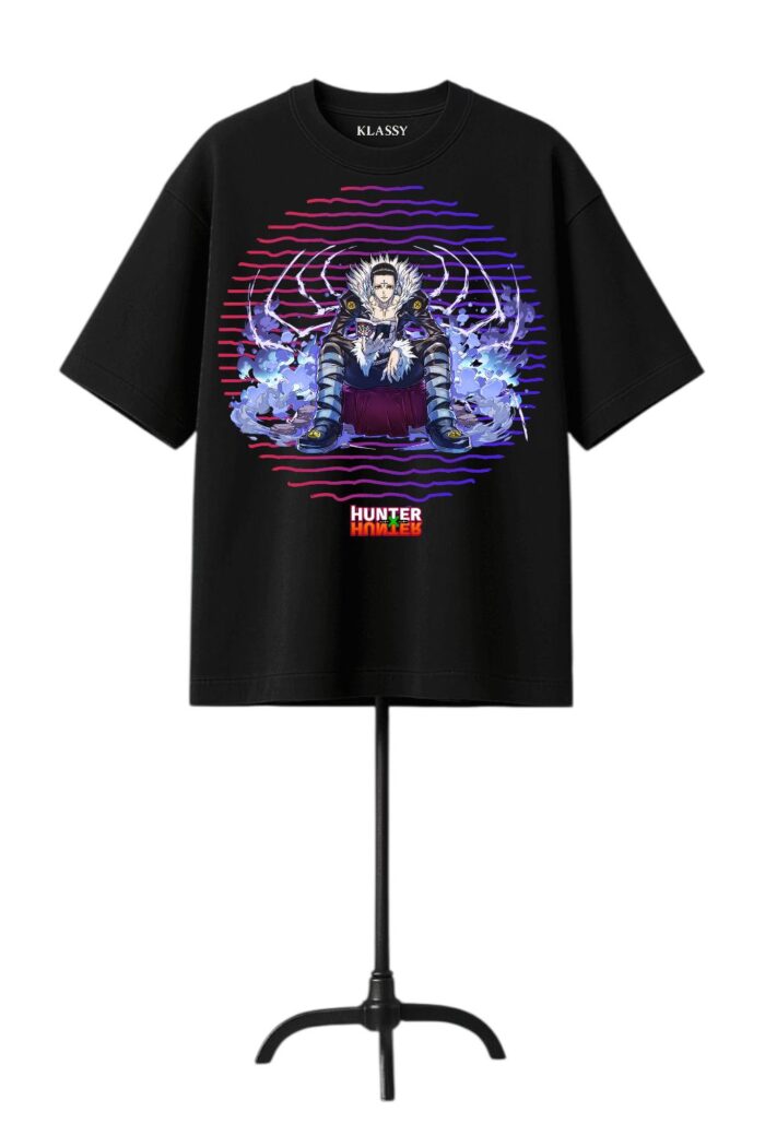 KlassyLife Anime Oversize T-Shirt – Hunter Inspired Black Tee - Image 1
