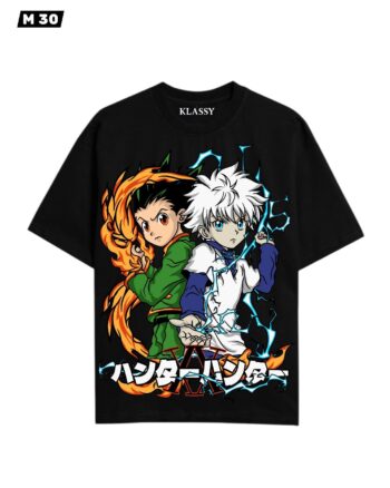 KlassyLife Hunter x Hunter Duo Oversized T-Shirt – Gon & Killua Graphic Tee