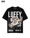 KlassyLife Luffy Gear 5 Oversized Graphic T-Shirt – Black