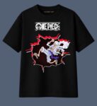 KlassyLife Luffy One Piece Breakout Oversized T-Shirt – Black