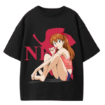 KlassyLife Evangel Streetwear Oversized T-Shirt – Anime Girl Graphic Tee G1