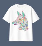 KlassyLife G20 Artistic Wolf White Oversized T-Shirt – 240 GSM Terry Cotton