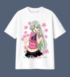 KlassyLife “Elizabeth” Anime Graphic White Cotton T-Shirt G4