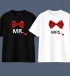 KlassyLife MR & MRS Couple T-Shirt Combo – Premium Terry Cotton 240 GSM G24